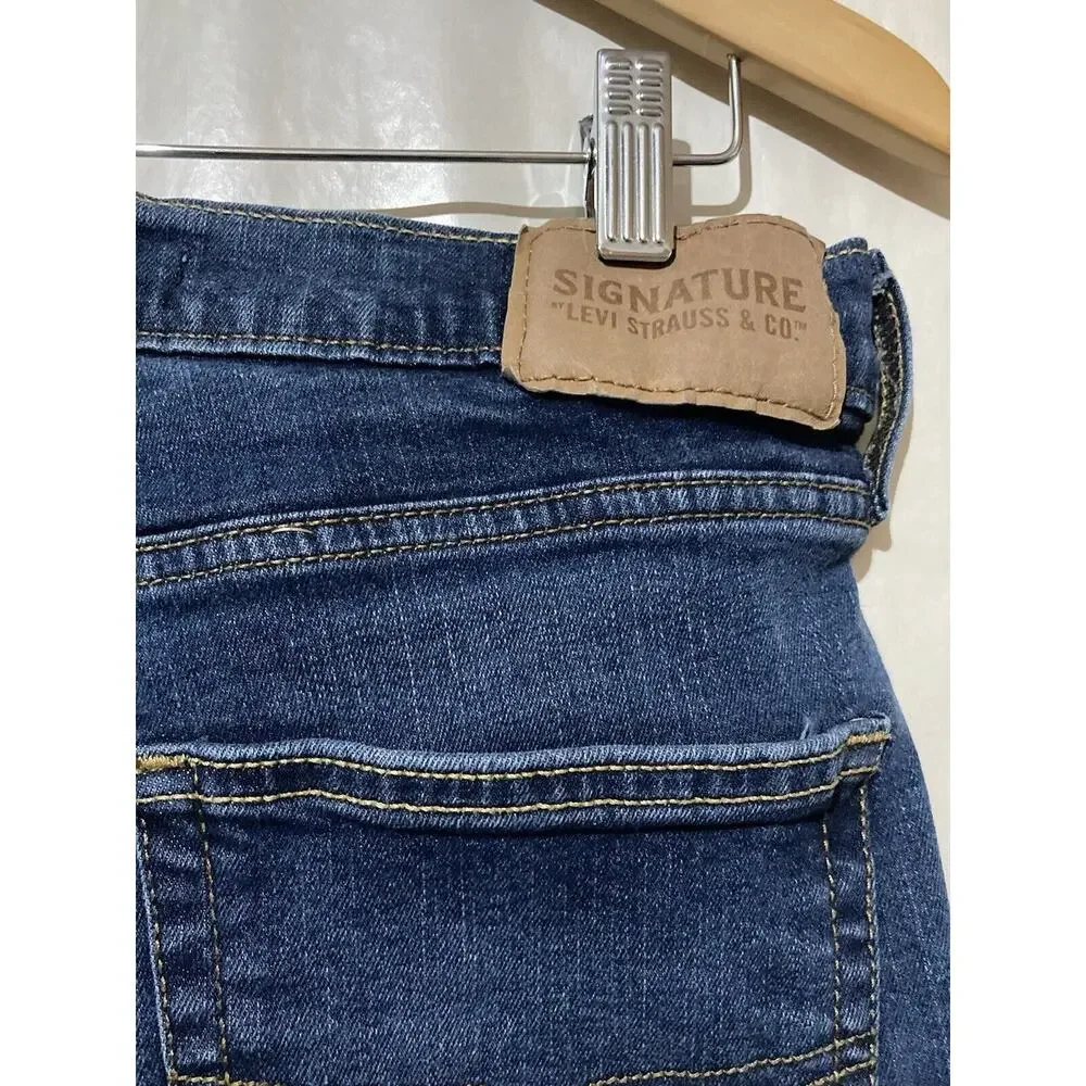 Levi's Signature S51 Men's Size 30x27‎ Blue Straight Dark Wash Stretch Jeans
